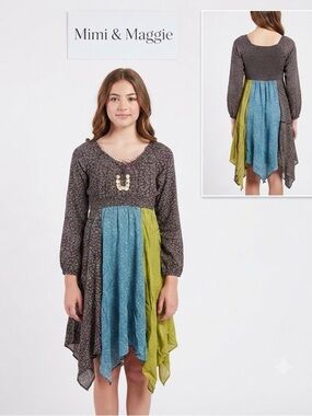Mimi & Maggie Mini Handkerchief Lined Peasant NWT Medium